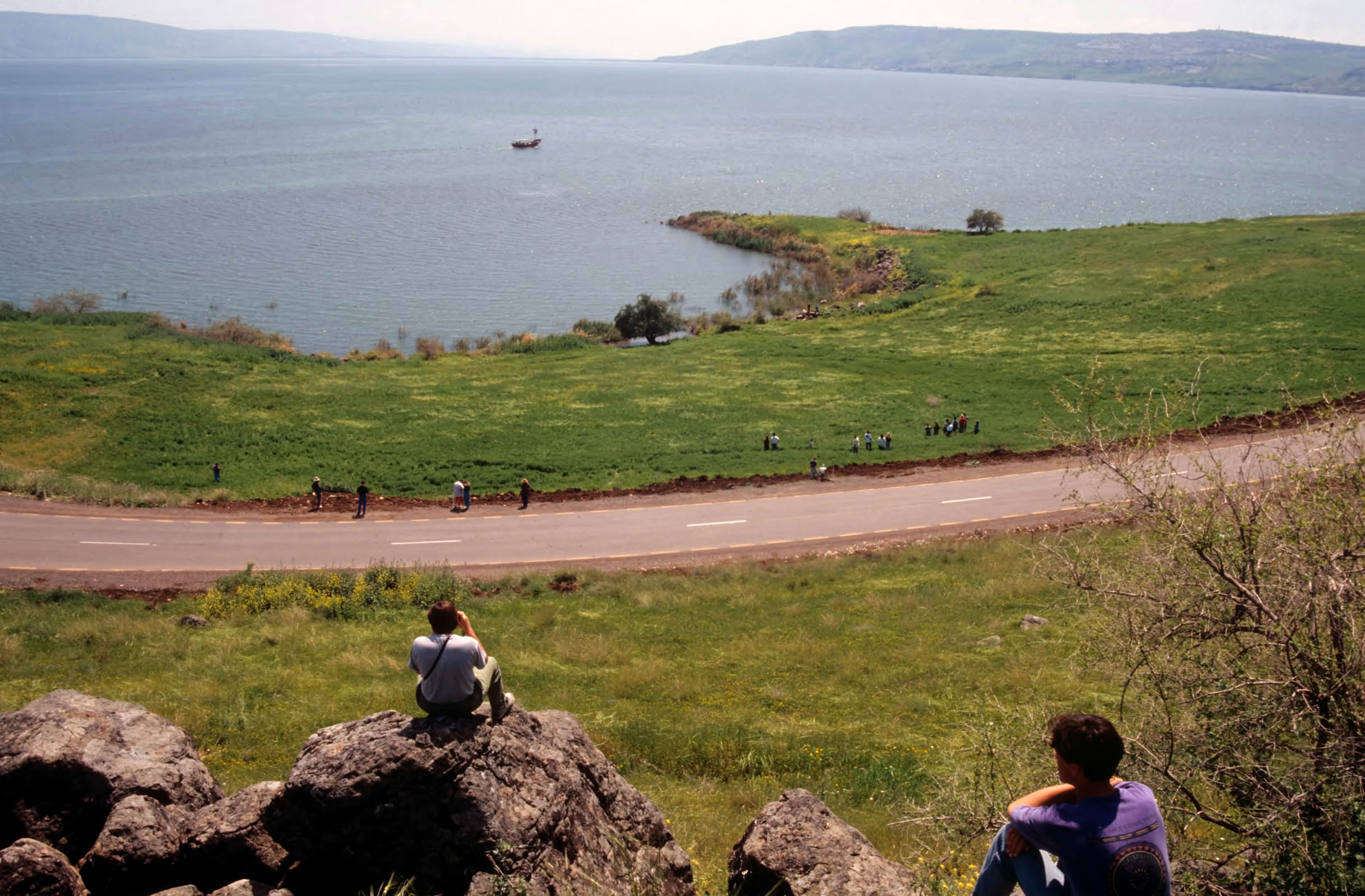 Cove of the Sower - suggested location where Yeshua proclaimed the words of Adonai to the crowd in Mark 4:1. Courtesy of the [Pictorial Library of Bible Lands](https://www.bibleplaces.com)