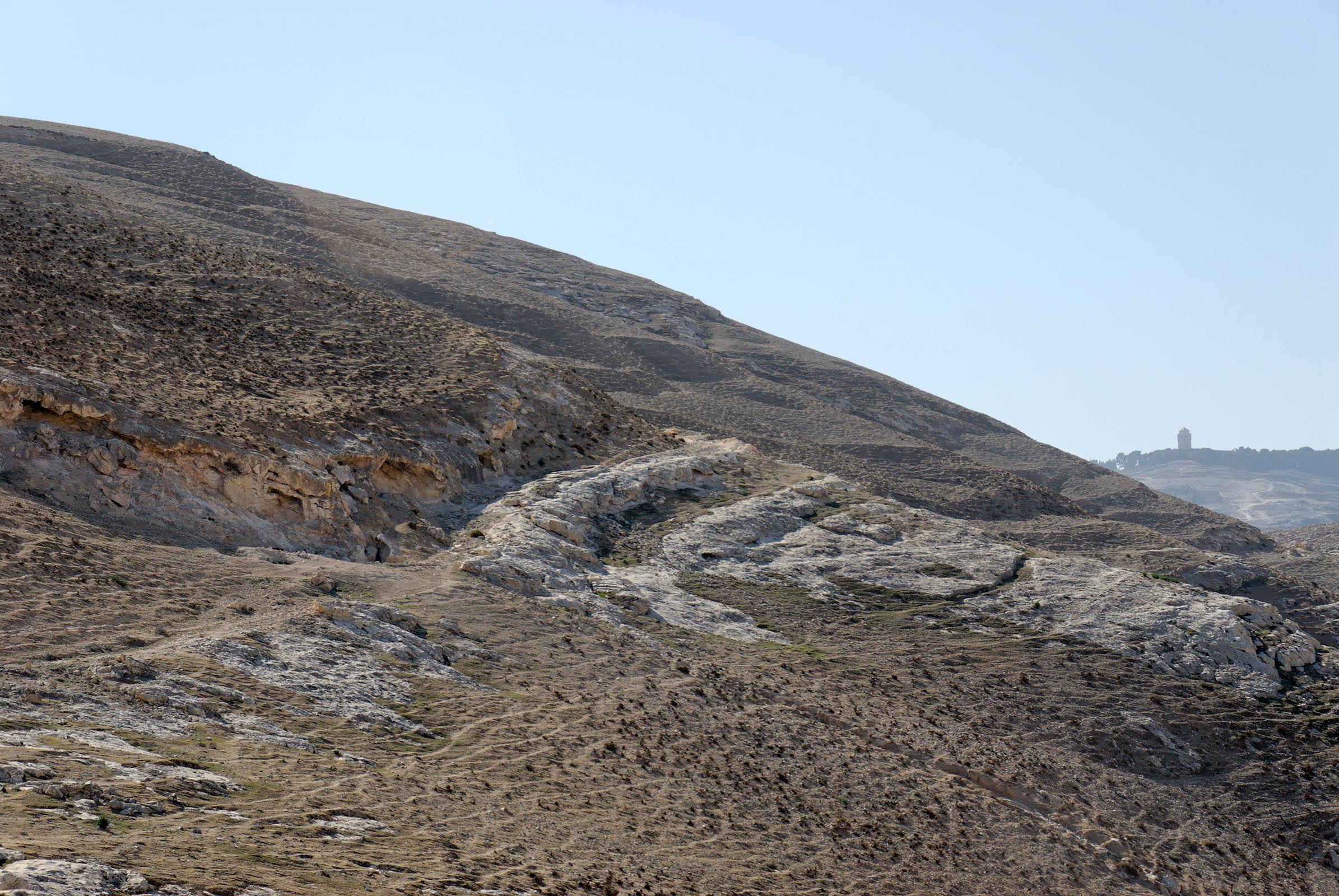 Ascent of Adummim Roman road remains. This was the main route from Jericho to Jerusalem in antiquity. It was notoriously treacherous, both in terms of physical exertion, rising 3500 feet in just 15 miles, as well as in terms of physical safety. This latter aspect provided the geographical context of Yeshua's story of the Good Samaritan in Luke 17. Courtesy of the [Pictorial Library of Bible Lands](https://www.bibleplaces.com)