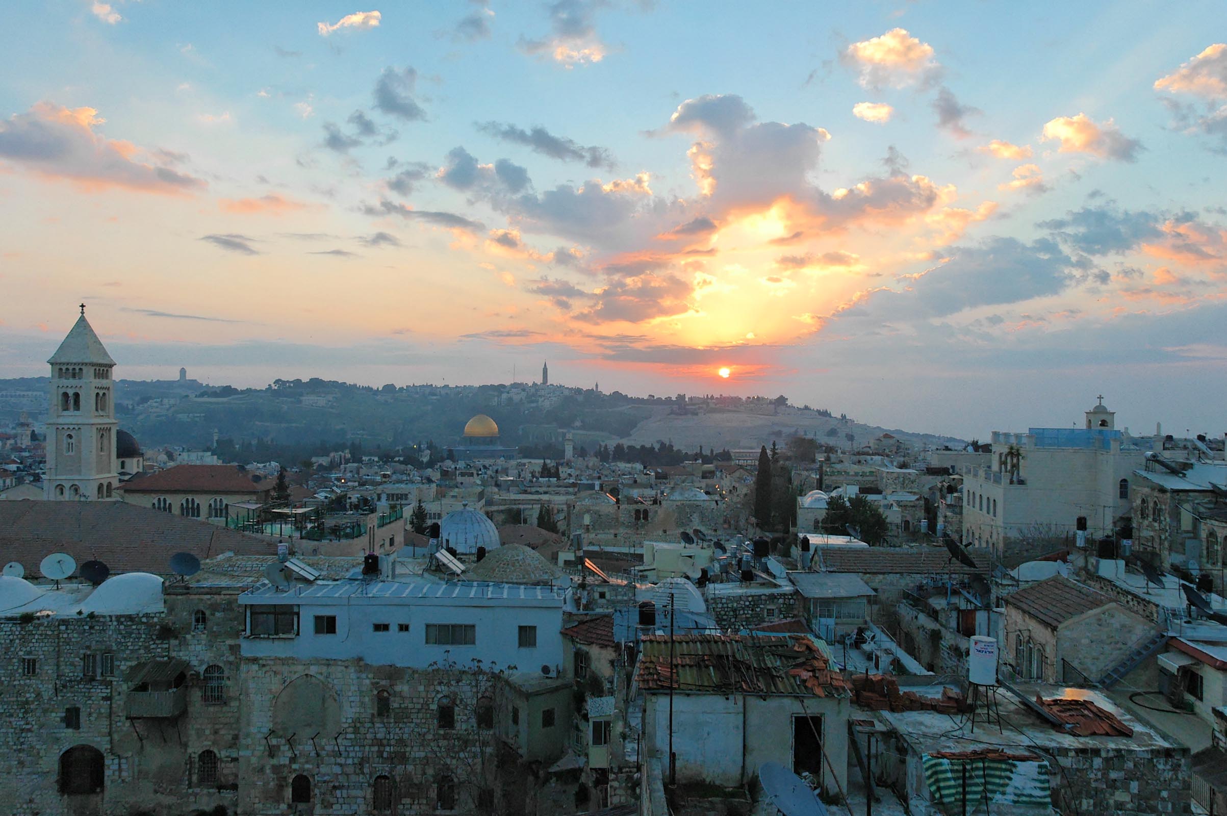 Sunrise over Mount of Olives. Courtesy of the [Pictorial Library of Bible Lands](https://www.bibleplaces.com)