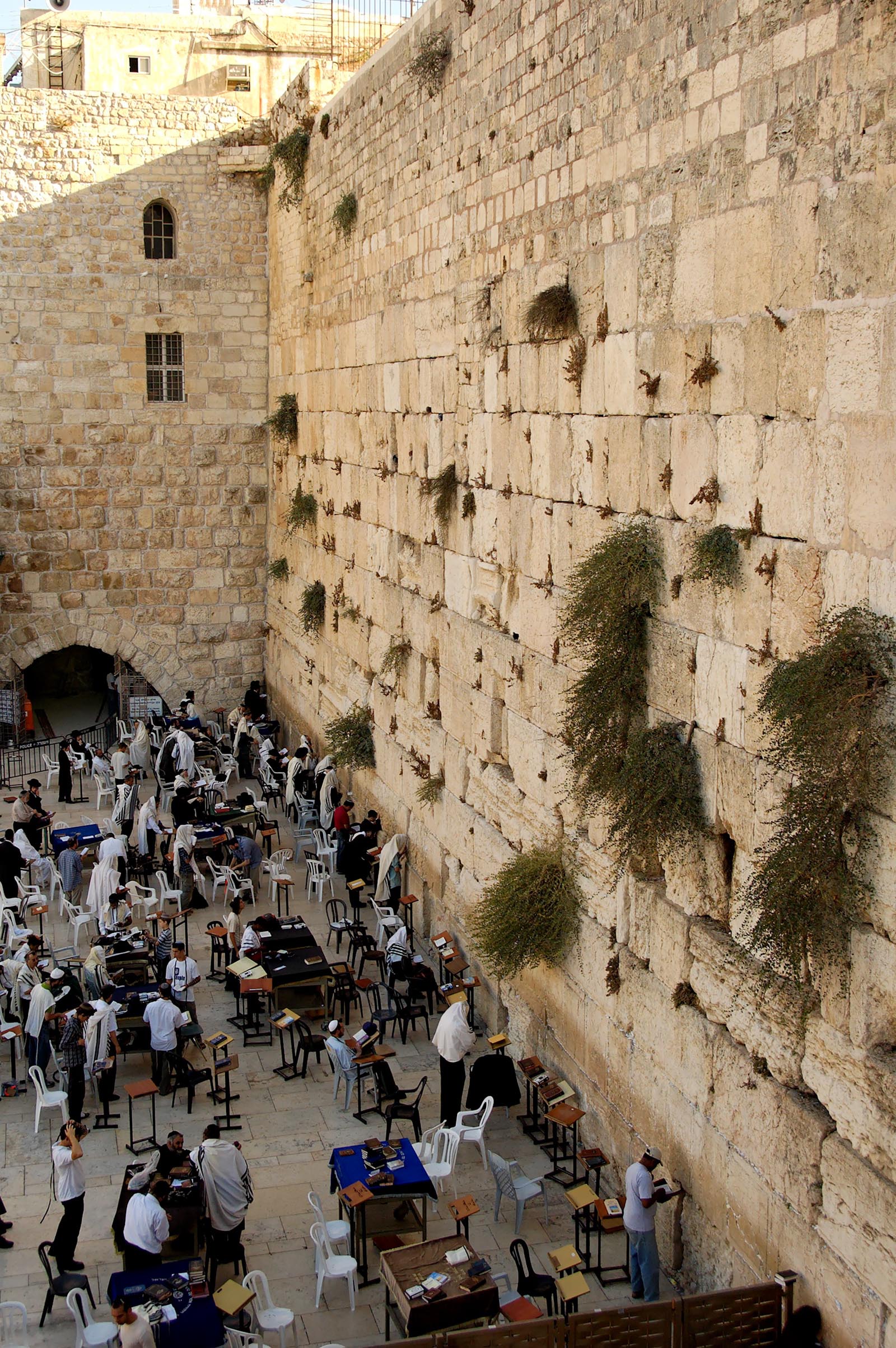 Men Praying at Western Wall. Courtesy of the [Pictorial Library of Bible Lands](https://www.bibleplaces.com)